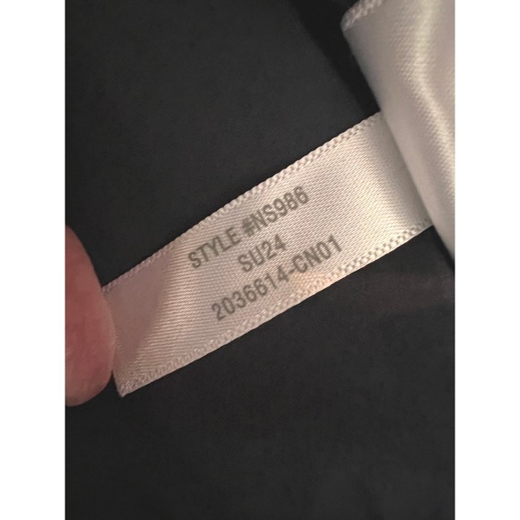 Madewell Puff Sleeve Tie Back Mini Dress Navy NS986 Cotton Viscose Size 10 - Picture 6 of 6